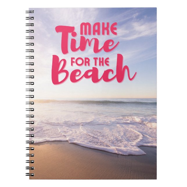 Caderno Espiral Faça tempo para a praia (Frente)
