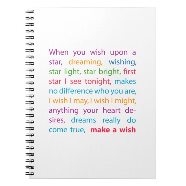 Caderno Espiral Faça um desejo (Frente)