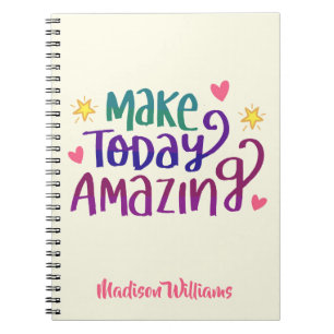 Caderno Espiral Faça uma citação motivacional incrível hoje