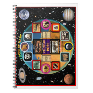 Caderno Espiral faces de marte