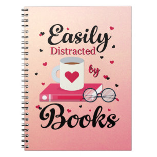 Caderno Espiral Fácil Distração Por Livros
