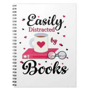 Caderno Espiral Fácil Distração Por Livros