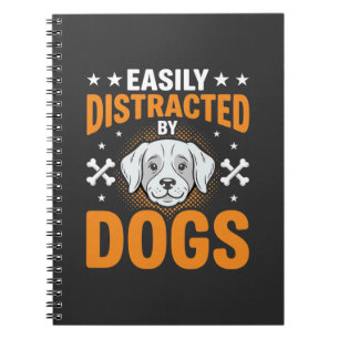 Caderno Espiral Facilmente Distraído Por Cães