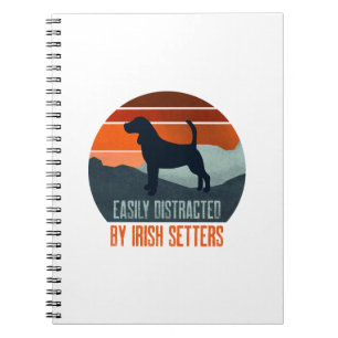 Caderno Espiral Facilmente Distraído Por Caminhadas De Cães Irish