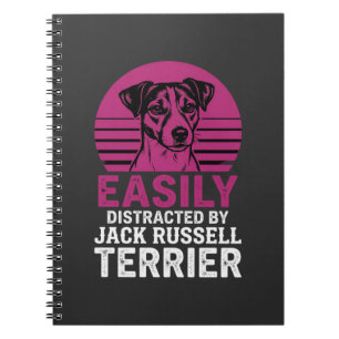 Caderno Espiral Facilmente Distraído Por Jack Russell Terrier