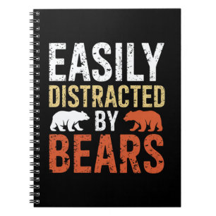 Caderno Espiral Facilmente Distraído Por Ursos Gay Urso Orgulho LG