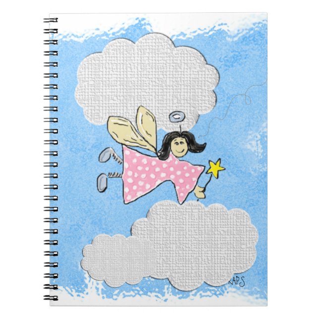 Caderno Espiral Fada Angel Hand Drawn (Frente)