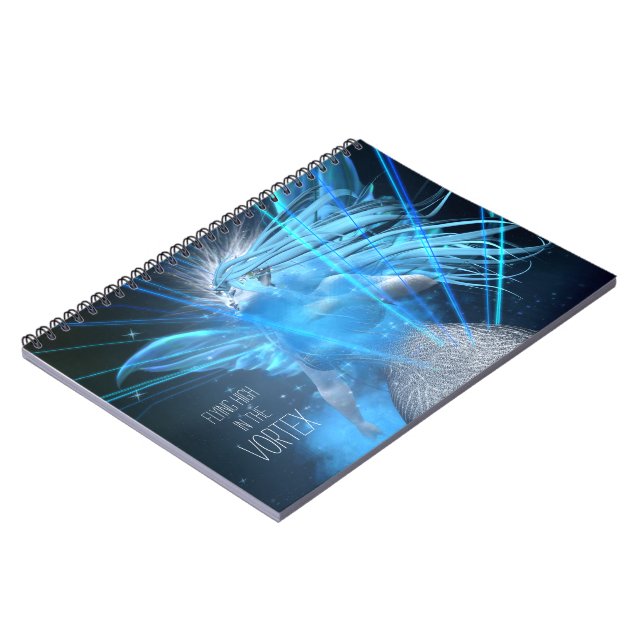 Caderno Espiral Fada Azul No Notebook Vortex - personalize-o! (Left Side)