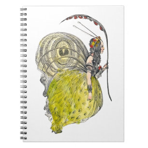 Caderno Espiral Fada Borboleta Fantasia Fofa Vintage com Asas