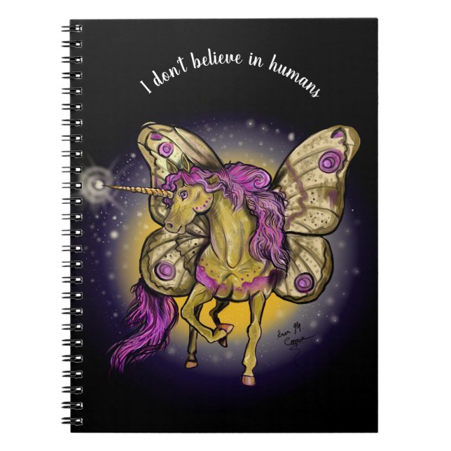 Caderno Espiral Fada Cavalo Amarelo Imperador Mama (Frente)