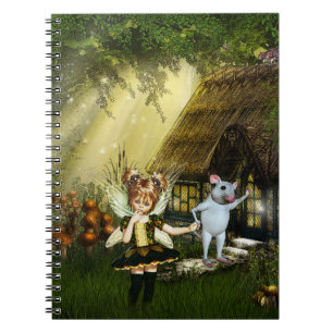 Caderno Espiral Fada Célula E Rato Branco