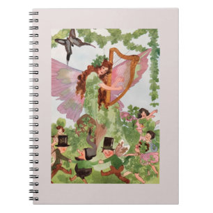 Caderno Espiral Fada da Música Tocando Música