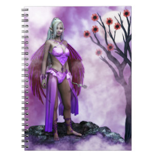 Caderno Espiral Fada De Flor De Flor