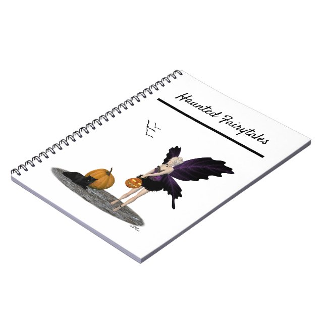 Caderno Espiral Fada De Halloween Com Notebook Espiral De Abóbora (Left Side)