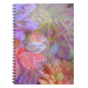 Caderno Espiral Fada Flor Exposição Dupla Fantasia Arte
