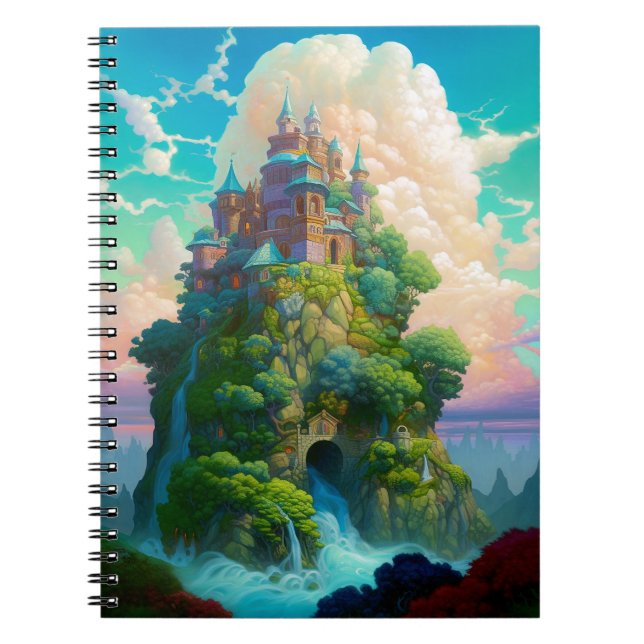 Caderno Espiral Fairy Tale Castle Fantasy Art (Frente)