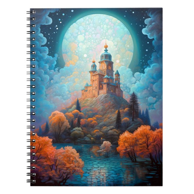 Caderno Espiral Fairy Tale Castle Fantasy Art (Frente)