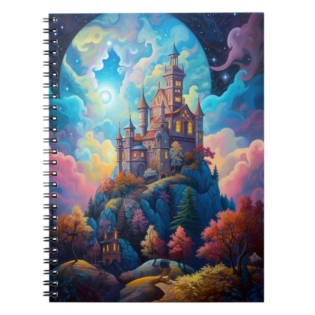 Caderno Espiral Fairy Tale Castle Fantasy Art (Frente)