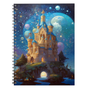 Caderno Espiral Fairy Tale Castle Fantasy Art