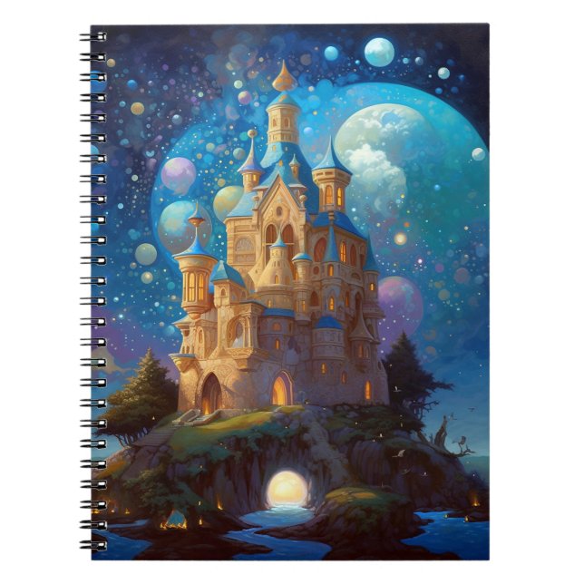 Caderno Espiral Fairy Tale Castle Fantasy Art (Frente)