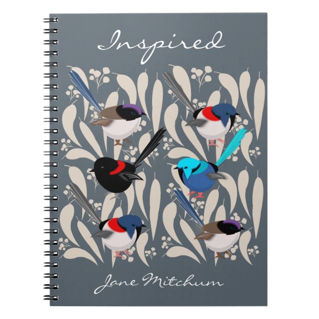 Caderno Espiral Fairy Wrens (Frente)