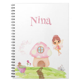 Caderno Espiral Fairyland & Mushroom Garden Encantado Personalizad