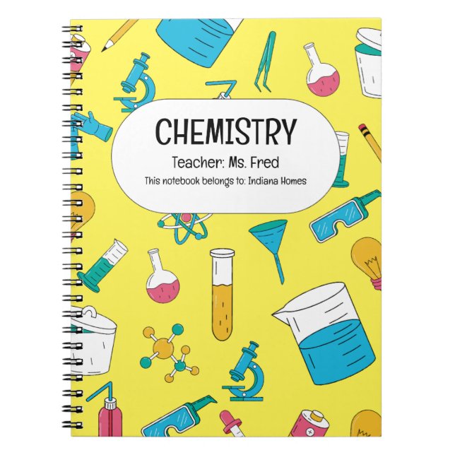 Caderno Espiral Faísca A Sua Ciência! Uma QUÍMICA Personalizada (Frente)