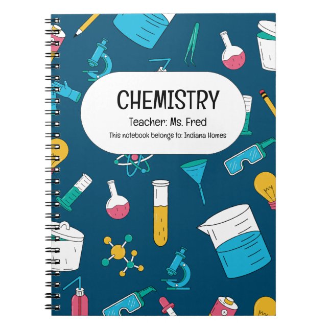 Caderno Espiral Faísca A Sua Ciência! Uma QUÍMICA Personalizada (Frente)