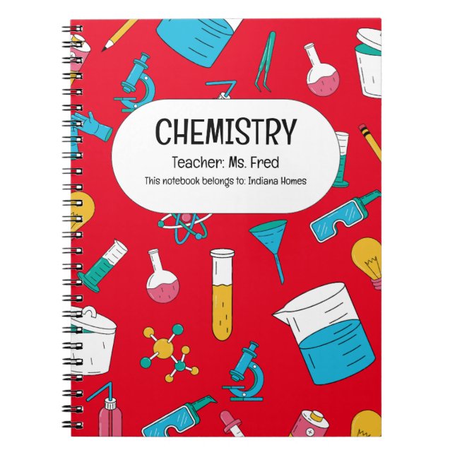 Caderno Espiral Faísca A Sua Ciência! Uma QUÍMICA Personalizada (Frente)