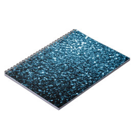 Caderno Espiral Faíscas de luz azul-bebê