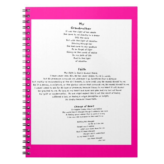 Caderno Espiral Faith (Frente)