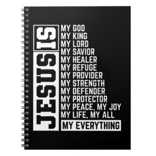 Caderno Espiral Faith Cruz Religiosa Cristã Jesus Senhor Dom Je