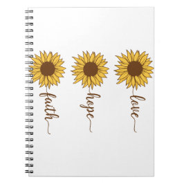 Caderno Espiral Faith Hope Love
