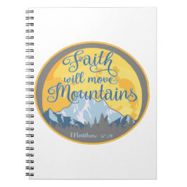 Caderno Espiral Faith Move Mounties Christian Design