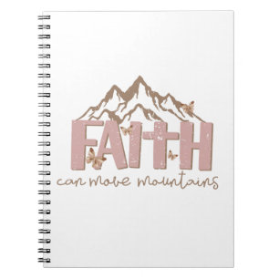 Caderno Espiral Faith Mover Montanhas Notebook Espiral Cristão