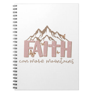 Caderno Espiral Faith Mover Montanhas Notebook Espiral Cristão