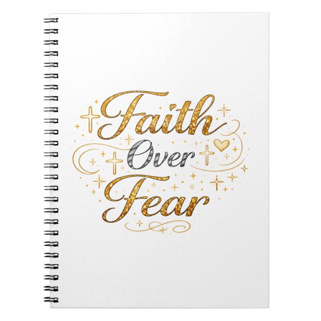 Caderno Espiral Faith over fear (Frente)