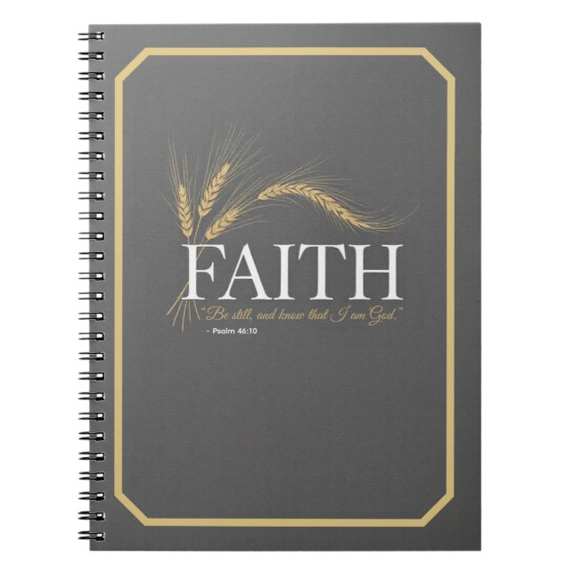 Caderno Espiral "Faith" Statement Journal - Minimalist Typography  (Frente)