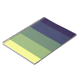 Caderno Espiral Faixa de Cores Blues + Verde