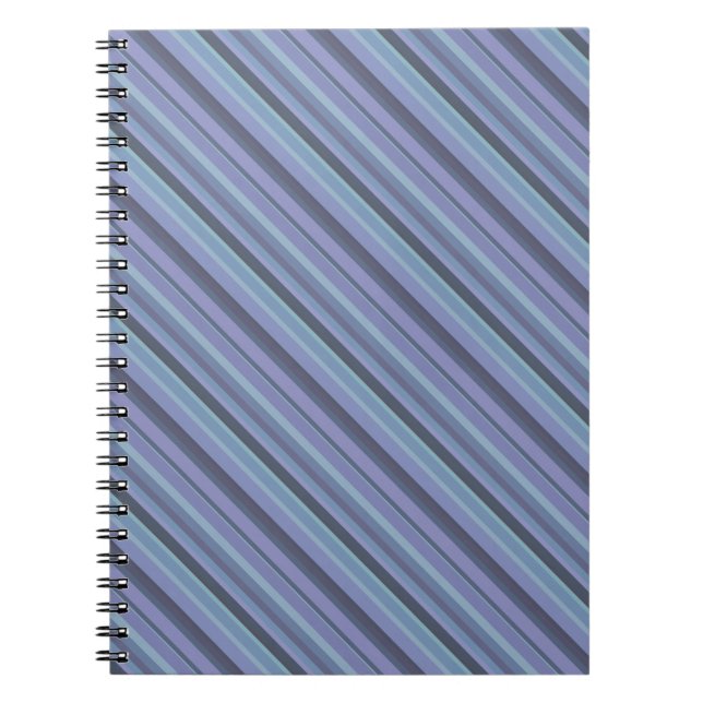 Caderno Espiral Faixa diagonal da cinza azul (Frente)