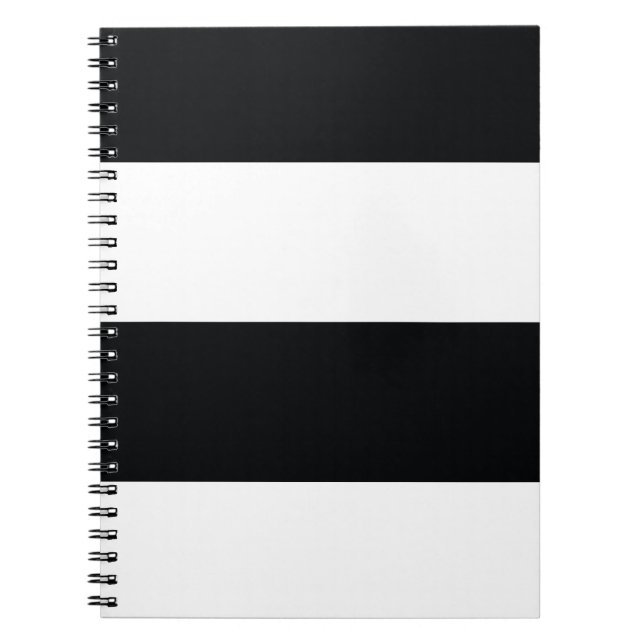 Caderno Espiral Faixa Extra Simples Preta e Branca (Frente)