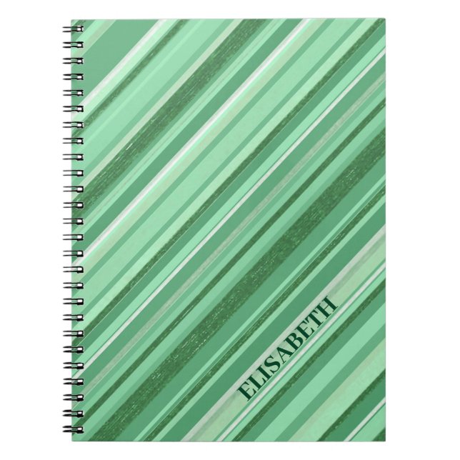 Caderno Espiral Faixa Verde Diagonal (Frente)