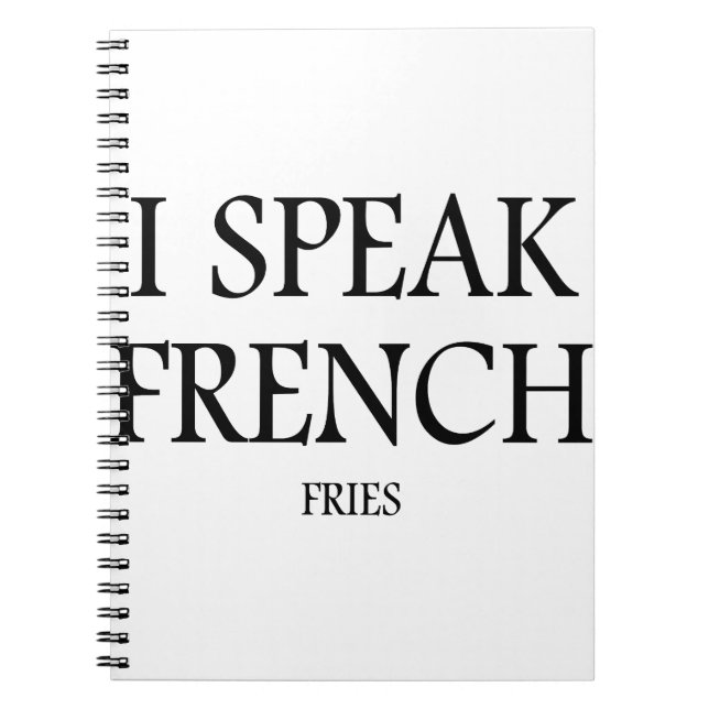 Caderno Espiral Fale batatas fritas (Frente)