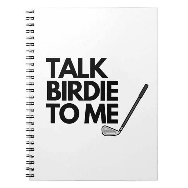 Caderno Espiral Fale Birdie Comigo, Golf, Dizendo Notebook (Frente)