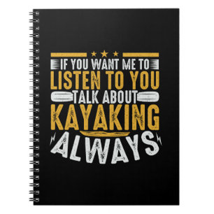Caderno Espiral Fale Comigo Sobre Kayaking