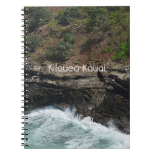 Caderno Espiral Falésias em Kilauea Kauai Havaí (minha fotografia)