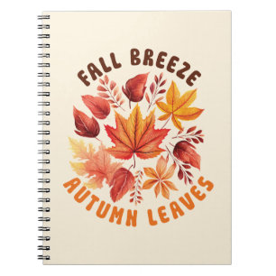 Caderno Espiral Fall Breeze, Autumn Leaves - Folhagem Whimsical Fa