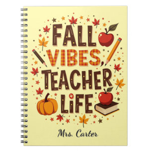 Caderno Espiral Fall Vibes Life do Professor - Traço Retroativo Pe