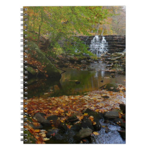 Caderno Espiral Fall Waterfall e Creek Pennsylvania Nature Photo