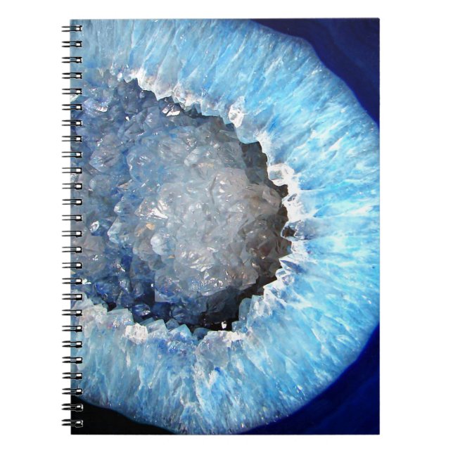 Caderno Espiral Falln Blue Crystal Geode (Frente)